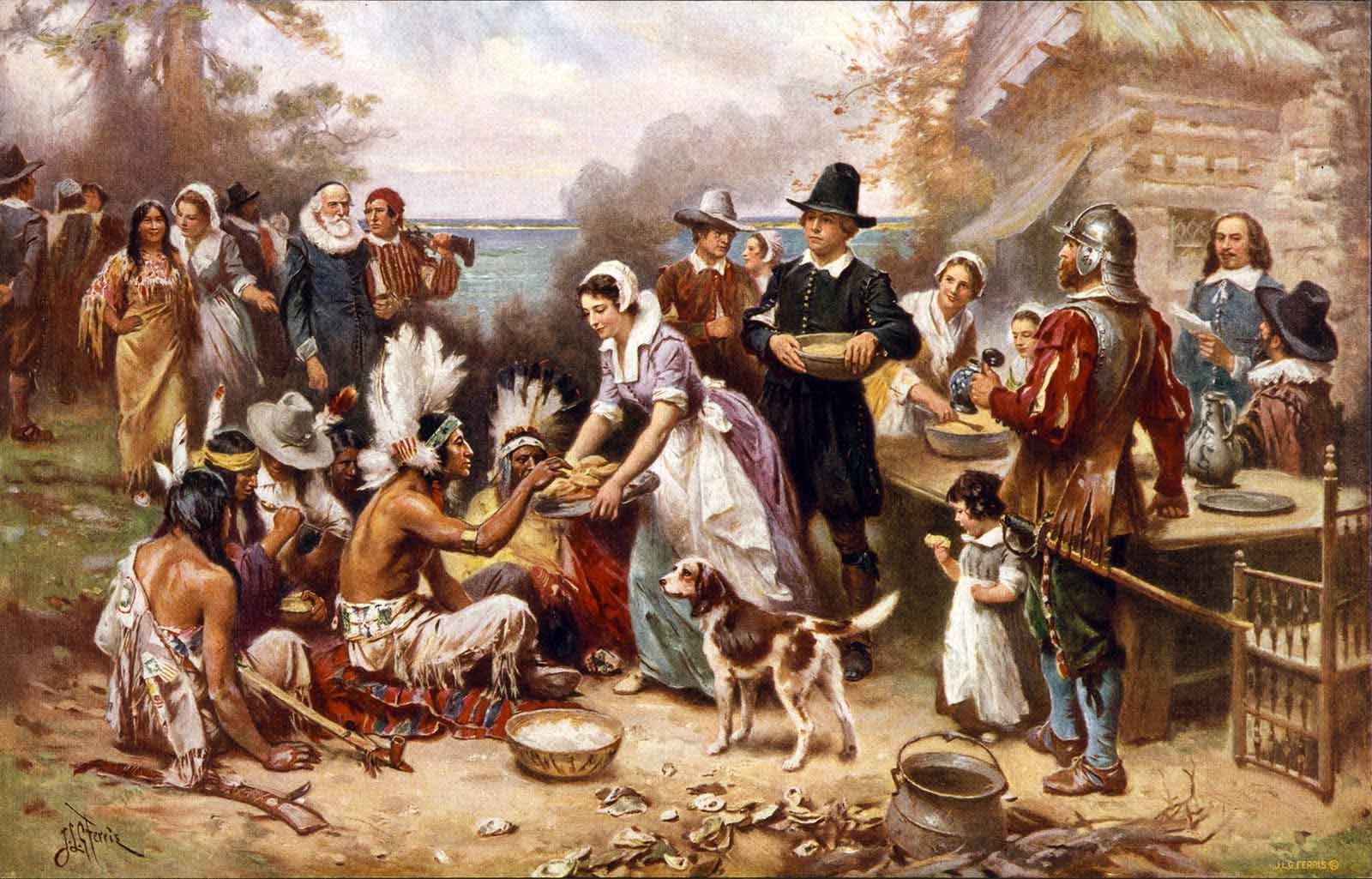 The first Thanksgiving 1621 by J.L.G. Ferris